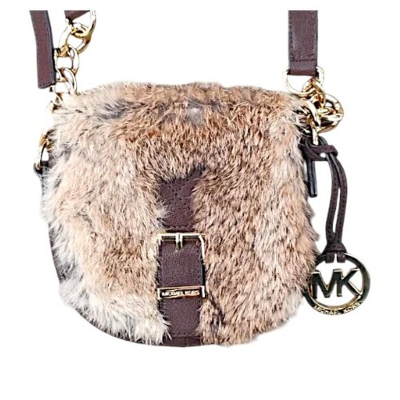 Michael Kors Handbags - Michael Kors rabbit fur crossbody EUC